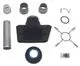 Vaillant Brennwert-Kit mit verschiedenen Rohren, Dichtungen und Montageschäften zur Verbindung von Abgasleitungen. Komponenten in Schwarz und Silber angeordnet.